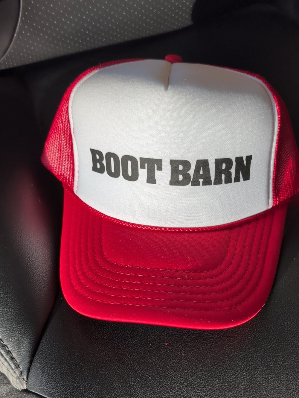 Boot Barn Red & White Trucker Hat